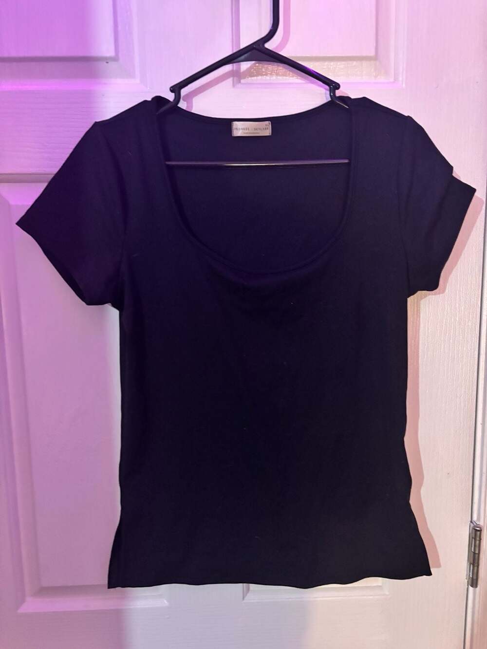 Frankee & Skylarr Short Sleeve Scoop T-Shirt Size XL Black